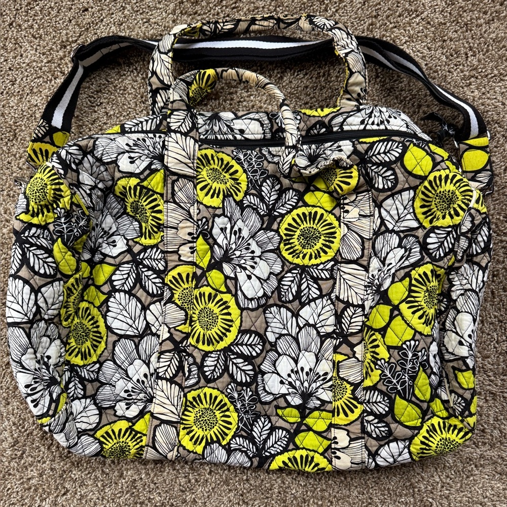 Vera Bradley Floral Yellow and Black Women's Bag